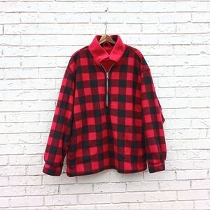 Vintage Marlboro Buffalo Check Reversible Fleece Half Zip